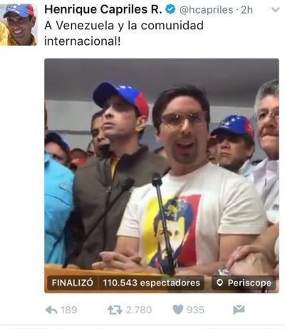 Maduro, tu cara no me suena ni en Periscope