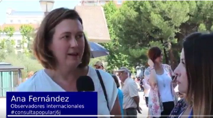Observadores de la Consulta en Madrid – Ana Fernández y Alberto Veira Observadores de la Consulta en Madrid - Ana Fernández