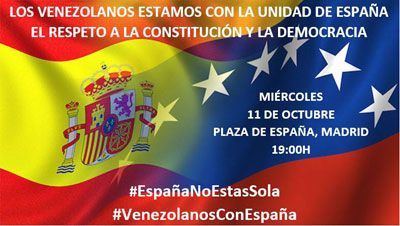 Venezolanos en apoyo a España