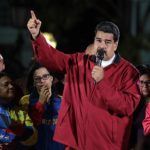 Venezuela’s President Nicolas Maduro speaks during a meeting with supporters in Caracas
