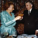 Nicolae and Elena Ceausescu Making a Toast