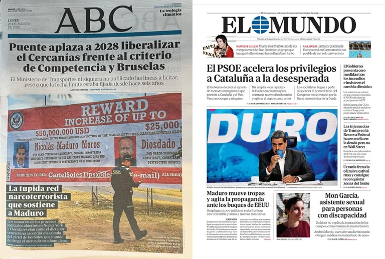 Portadas de los diarios